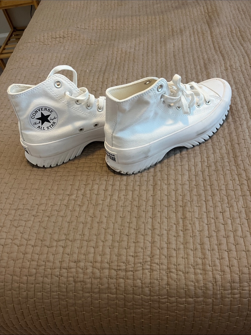 Chuck Taylor All Star Converse White Platform High Top Sneakers